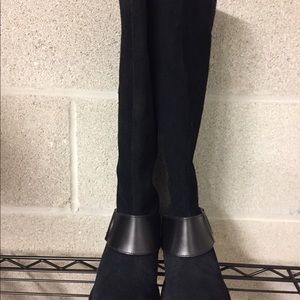 Black Suede Riding Boots Size 6